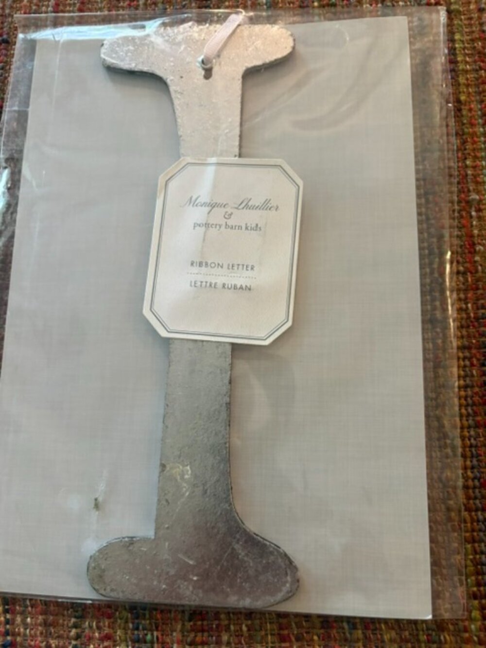Pottery Barn Monique Lhyuillier Silver Decorative Letter I